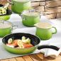 Preview: Riess Fleischtopf mit Glasdeckel, Nouvelle Samaragd